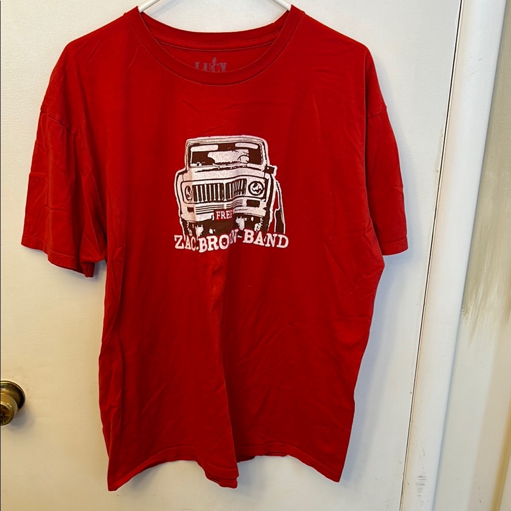 Lucy Justice Goods Red Zac Brown Band T-Shirt Size XL